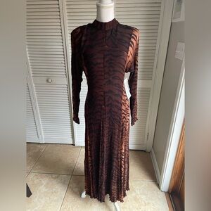 New NWT Vintage American Angel Y2K Boho Midi Maxi Dress Hippie Grunge Crinkle M